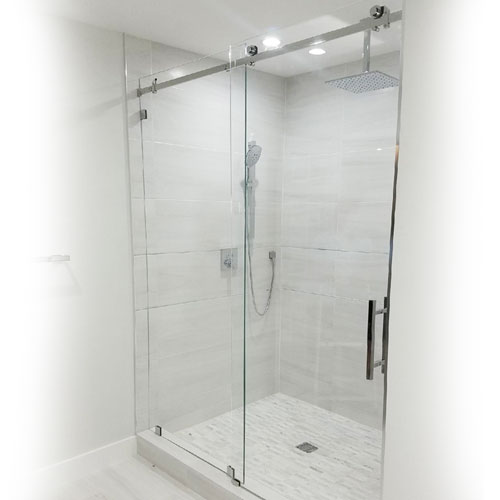 Serenity System 59 W X 84 H Frameless Sliding Shower Door Clear Glass